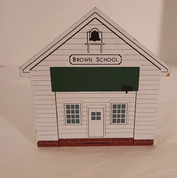Vintage 1991 The Cat's Meow Ohio Amish Series Brown School Shelf Sitter - Picture 1 of 8